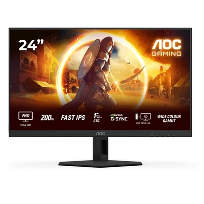 AOC G4 24G4HRE 24" IPS Full HD 200Hz 0.5ms Gaming Monitor with Built-In Speakers - Image 1 of 4