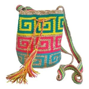 Wayuu Mochila Mini Bag Handmade, Umhängetasche, Boho Ethno Tasche - Bild 1 von 4