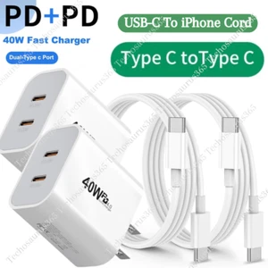 40W Fast Charger Block USB Type C Wall Power Adapter For iPhone 16 15 14 13 12 X - Picture 1 of 11