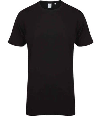 Skinni Fit SF258 Mens Longline Dipped Hem Cotton T-Shirt