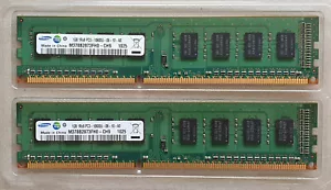 2GB (2 X 1GB) Samsung  M378B2873FH0 - CH9 1042 PC3 10600 Matched Pair - Picture 1 of 1