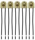 5 Pack of Metal Push On/Off Switches, single circuit, 3A-120V, 6' Stripped Wires