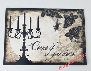 Invitation Card Come If You Dare Cards Birthday Wedding Gothic Halloween Cards - Picture 1 of 7