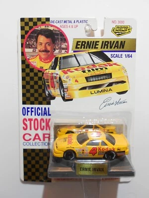 Road Champs 1/64 Ernie Irvan 1992 Kodak Film Chevrolet Lumina MINT on MINT card - Image 1 of 2