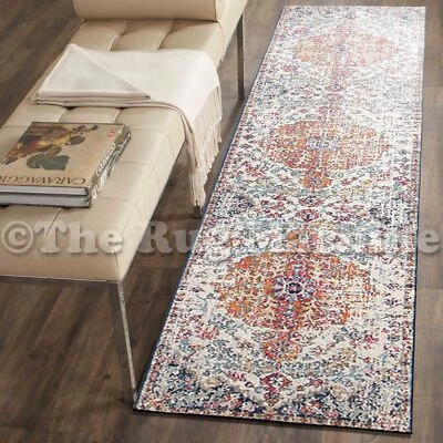 FORTUNA COLOURFUL FLORAL ANTIQUE STYLE TRADITIONAL RUG RUNNER 80x500cm *NEW** - Image 1 of 4