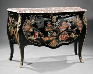 Louis XVI Style Chinoiserie Commode - Picture 1 of 20