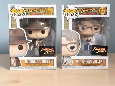 Funko Pop Indiana Jones & Dr. Jurgen Voller Dial of Destiny Bobble-Head Figuras Foto 1 de 4