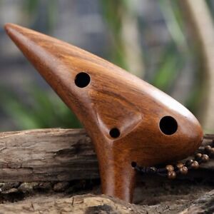 Solid Wood Ocarina 12 Holes Handmade Professional Ocarina Woodwind Instruments