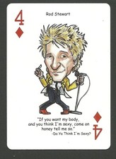 Rod Stewart Pop Rock Music Playing Card