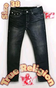 True Religion Men's Rocco Relaxed Skinny Jeans Size 38W 32L No Flap - Picture 1 of 18