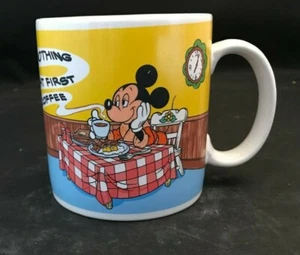APPLAUSE DISNEY MUG MICKEY THERE'S NOTHING LIKE THAT FIRST CUP OF COFFEE - Picture 1 of 3