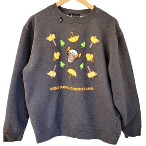 Hong Kong Disneyland Crewneck Sweatshirt Size L Tigger Winnie the Pooh Disney - Picture 1 of 4
