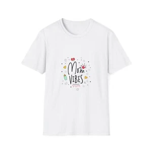 Mom Vibes Unisex Softstyle T-Shirt - Feeling Blessed Graphic Tee - Picture 1 of 5