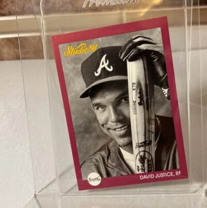 1991 Leaf Studio Dave Justice #146 Braves Mid-Grade - Picture 1 of 2