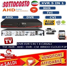 DVR IBRIDO CLOUD 5 IN 1 NVR CVI TVI HVR AHD ANALOGICO 8 CH CANALI FULL 1080P new