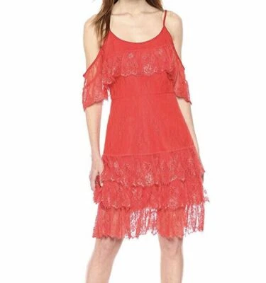 NUEVO CON ETIQUETAS ML Monique Lhuillier Mujer 445165 Rojo Talla 2 Foto 1 de 3