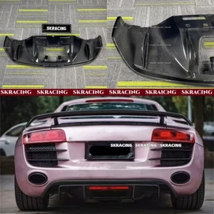 Fit For Audi R8 V10 2008-2015 Real Carbon Fiber Rear Bumper Diffuser Lip Bodykit - Picture 1 of 23