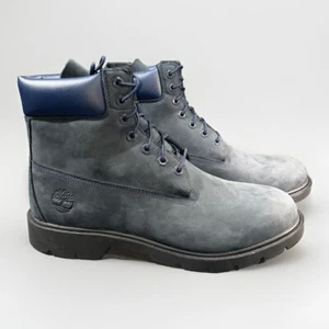 Timberland 6" Inch Classic Waterproof Boots Navy Nubuck A2GP7 Mens Sz 11.5 - Picture 1 of 9