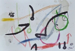 Joan Miro Maravillas acrosticas 7 signed limited to 1500 LITHOGRAPH 1975 - Picture 1 of 3