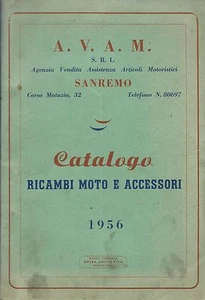 Catalogo 1956 Ricambi Moto AVAM Sanremo -Guzzi Vespa Lambretta Gilera MV Agusta - Imagen 1 de 7