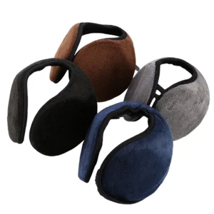 Unisex Winter Fleece Ear Muffs Plush Earmuffs Behind Band Head Ear Warmers - Picture 1 of 16