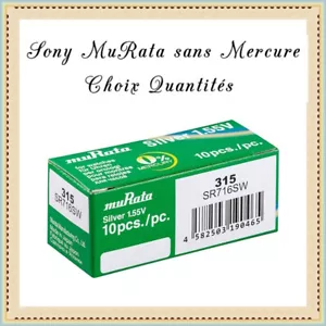 Piles bouton 315 Sony muRata SR716SW 1.55V sans Mercure Réf: 4931510 - Imagen 1 de 1