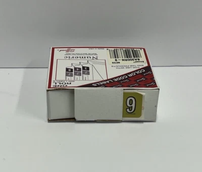SMEAD BA300RN - 9 Numeric Color Code GOLD End Tab - 500 Labels per Roll 66709 - Image 1 of 2