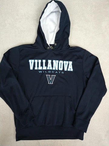 Villanova Wildcats Pullover Hoodie Blue Sweatshirt Size M Colosseum Cotton Cover