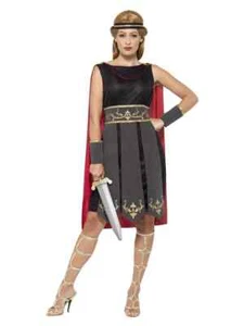 Womens Ladies Greek Roman Warrior Costume Fancy Dress Costume M L XL - Picture 1 of 5