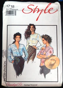 Style 1718 misses' blouses pattern size 6-8-10 uncut - Picture 1 of 2