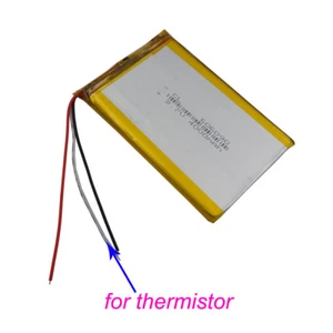 3.7V 4000mAh 14.8Wh Batería Li-Polímero Li Recargable 3 Cables Termistor 606090 - Imagen 1 de 2