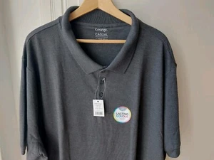 NEW POLO SHIRT - GENT'S UK SIZE XXXXL or 4XL GREY BNWT - Picture 1 of 9