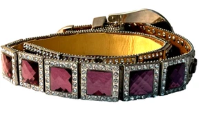 WB ATLAS Crystal Stud Embellished Etched Silver Hardware - Picture 1 of 13
