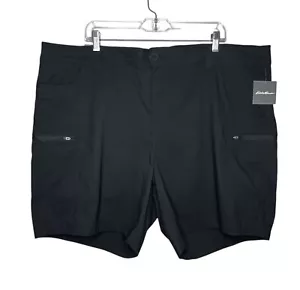 Eddie Bauer Rainier Shorts Women's 22W Black Stretch Stormrepel UPF50+ Outdoor - Picture 1 of 16