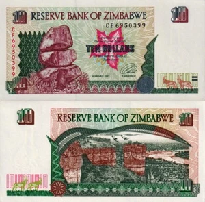 ZIMBABWE - 10 dollars 1997 - FDS UNC - Foto 1 di 1