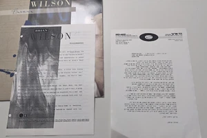 BRAIN WILSON S/T RARE ISRAEL ISRAELI LP THE BEACH BOYS HEBREW PROMO - Picture 1 of 9