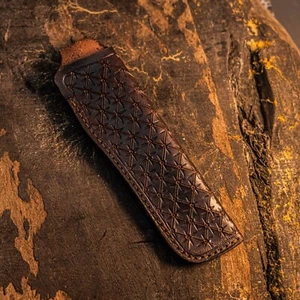 Custom Handmade Cow Leather Fix Blade Folding Knife Sheath Leather Scabbard Case - Picture 1 of 10
