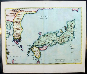 1655 Joan Blaeu Antique Map of Japan, Korea & China - Superb Colour - Picture 1 of 3