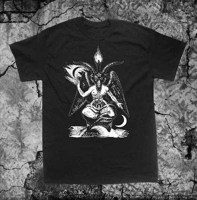 Baphomet Shirt - Pentagram Occult Leviathan Cross Skull Goat of Mendes Satanic - Image 1 of 4