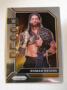 Roman Reigns - 2022 Prizm WWE WWE Gold Insert Card - Picture 1 of 2