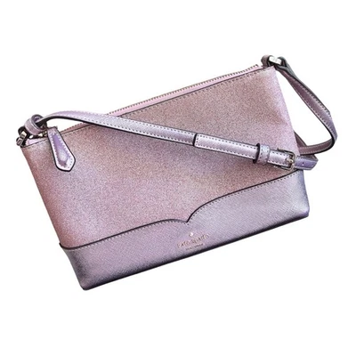 KATE SPADE LOLA Glitter Metallic Crossbody Bag handbag Purse Sparkle Pink-purple - Image 1 of 4