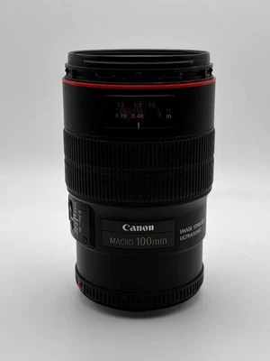Lente Canon EF 100 mm f/2,8 L Macro IS USM, usada Foto 1 de 4