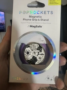 PopSockets Magnetic Phone Grip MagSafe Rare Aura Flower - Picture 1 of 5