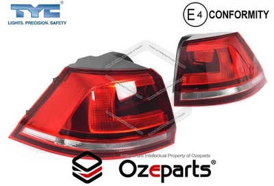 Set Pair LH+RH Tail Light Lamp Tinted For VW Volkswagen Golf MK7 13~17 Wagon - Image 1 of 4