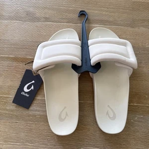 Neu mit Etikett NEU Olukai Sunbeam bequeme Damen-Pantoletten cremefarben Größe 11 hawaiianisch - Bild 1 von 6
