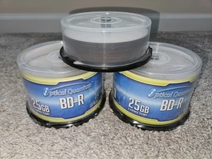 100 + 22 Optical Quantum OQBDR06LT-50 6X 25 GB BD-R Recordable Media Logo Top - Picture 1 of 8