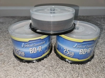 100 + 22 Optical Quantum OQBDR06LT-50 6X 25 GB BD-R Recordable Media Logo Top - Image 1 of 4