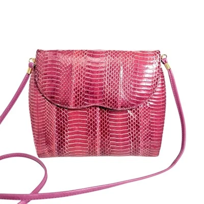 Bolso sin asas bandolera de cuero genuino rosa J Renee de colección  Foto 1 de 4