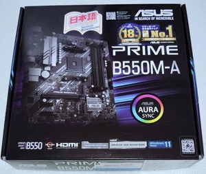 ASUS PRIME B550M-A AMD Ryzen AM4 Motherboard MicroATX SATA 6Gb/s DDR4 - Picture 1 of 9