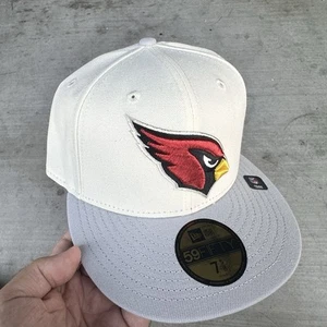 7 5/8 Nuevo NFL Arizona Cardinals New Era 59FIFTY Gorra Ajustada Blanco Rojo Talla - Imagen 1 de 2
